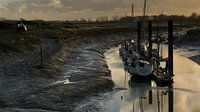 Droogvallen in Le Hourdel, in de baai van de Somme