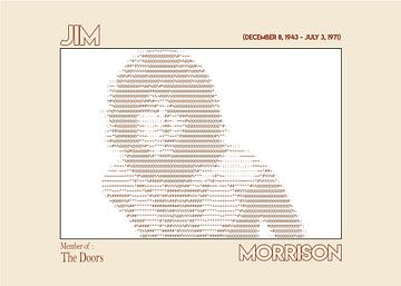 Jim Morrison Lid van The Doors (Ascii-kunst) van DOA Project