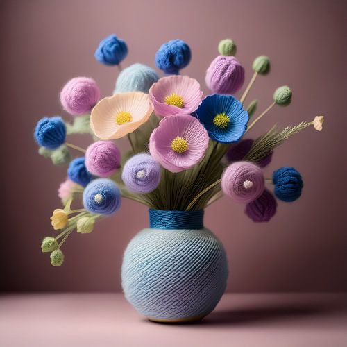 Textiel ranonkels in pastel tinten