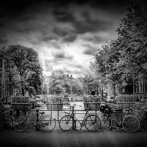 AMSTERDAM Herengracht | Monochrom  von Melanie Viola