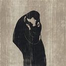 Der Kuss IV, Edvard Munch von Meesterlijcke Meesters Miniaturansicht