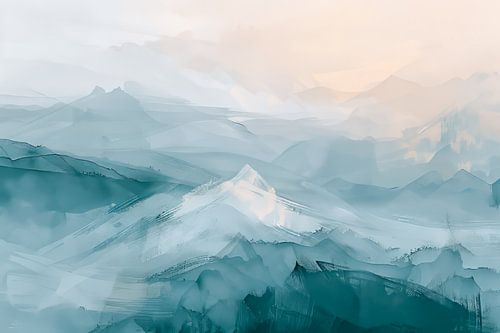 Eine Studie in Sand und sanften Blautönen