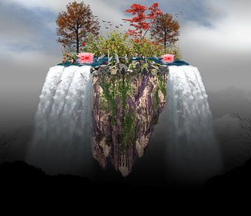 Photoshop: Natuur/waterval Art van Mark