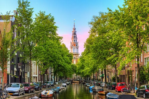 Amsterdam Groenburgwal in de lente von Dennis van de Water