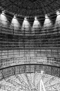 silo with light points