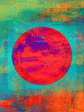 Rêve - Cercle Vert Rouge Orange sur Claudia Gründler