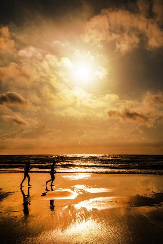 Joggen op t strand
