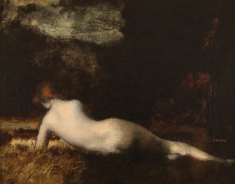 Reclining Nymph, Jean-Jacques Henner by Masterful Masters