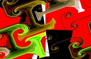 Abstrakte spiralen van Roswitha Lorz