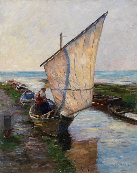 Zeilboot, Holland, ALEXANDER KOESTER, 1902 van Atelier Liesjes