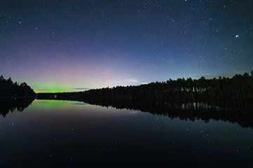 Sterrennacht met Noorderlicht van Yanuschka Fotografie | Noordwijk