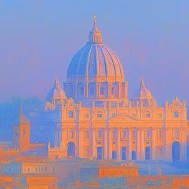 Sint-Pietersbasiliek Rome van PixelMint.