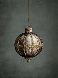 Vintage golden christmas ornament