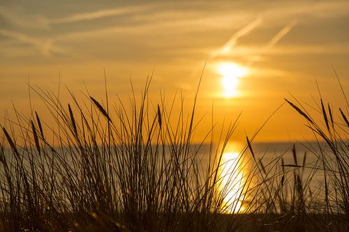 Zonsondergang op het strand