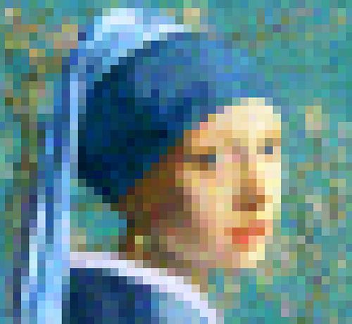 Meisje met de parel - abstractie impressie