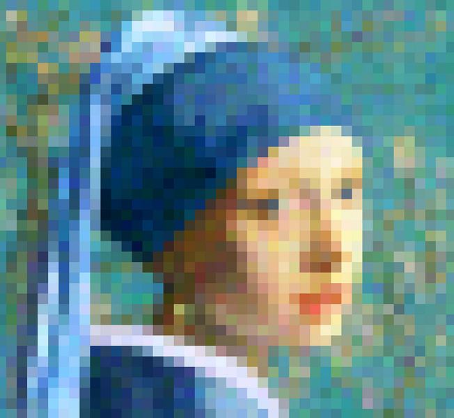 Mädchen mit einem Perlenohrring - Abstraktion Eindruck von Digital Art Studio