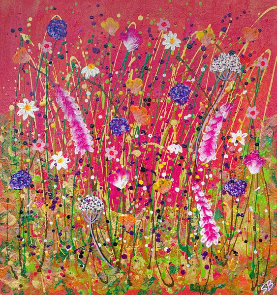 Blühende Wildblumen von Suzette Bakker
