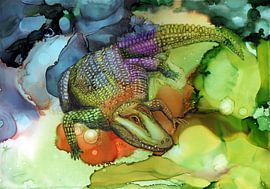 Camouflage crocodile by Jolanda Berbee