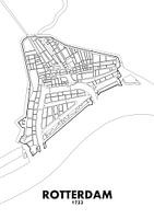 Stadskaart Rotterdam 1733