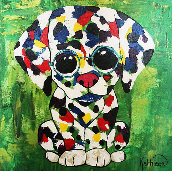 Spectacled puppy by Kathleen Artist Fine Art