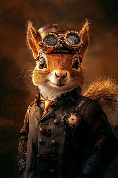 Steampunk-Eichhörnchen von Harry Hadders Design