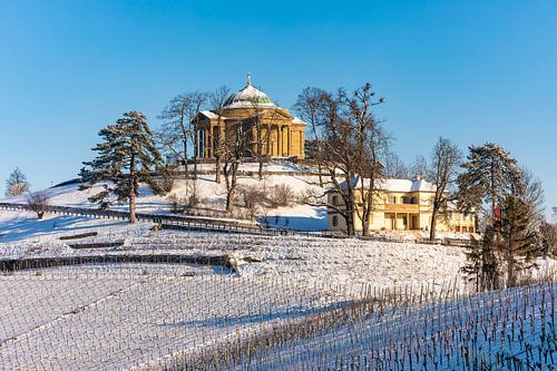 Historic burial chapel in Stuttgart in winter