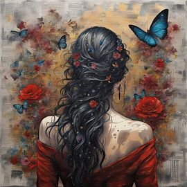 Portrait floral n° 10.94 sur Peintures accrocheuses