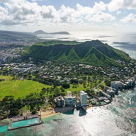Diamond Head on Oahu. by Jaap van den Berg