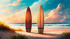 Surfplank op het strand