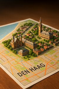 La Haye Binnenhof &amp ; Palais de la Paix Carte 3D - Royal City Art
