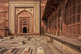 Fatehpur Sikri, Inde. Vue de la tombe de Salim Chishti, Porte Buland sur Tjeerd Kruse
