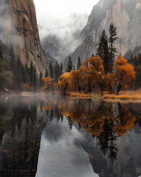 Gouden Yosemite National Park van fernlichtsicht