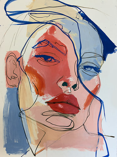 Abstract portret van een vrouw