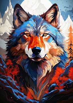 Wolf dierenkunst #wolf van JBJart Justyna Jaszke