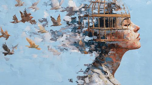 Escape Of Thoughts Through Birds