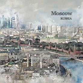 Moskau von Printed Artings