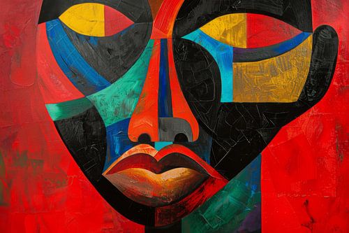 Abstract schilderij vrouw