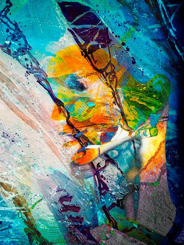 La tête jaune abstraite