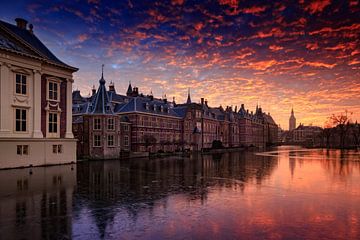 evening sky over the Hofvijver in The Hague by gaps photography