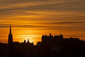 Sonnenuntergang Edinburgh Castle, Edinburgh, Schottland, UK