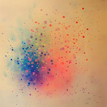 Modern abstract happy colour explosion