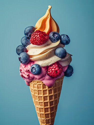 heerlijke ijscreaties in verleidelijke kleuren en achtergronden