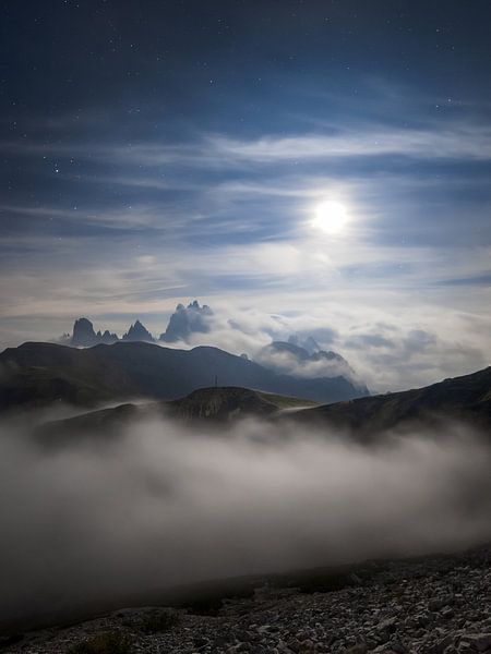 Pleine lune sur Gadini di Misurina par Thomas Weber BGL