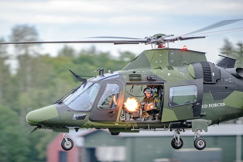 Agusta A 109 helikopter van de Zweedse strijdkrachten. van Jaap van den Berg