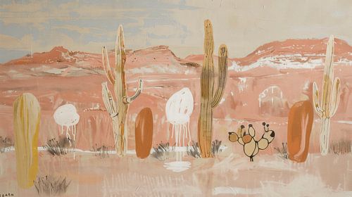 Landschaft mit Kakteenfamilie