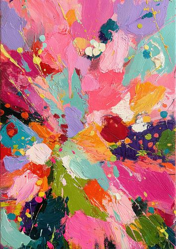 Explosie van kleuren - Abstracte bloemen