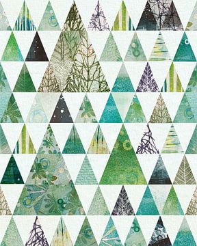 Door de bomen het bos - gestyleerde collage van Aribombari - Ariane Nijssen
