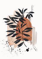 Abstract Botanical Watercolour Wabi-sabi Art
