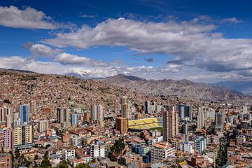 Die Berge von La Paz von Ronne Vinkx