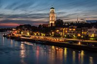 Skyline of Deventer, The Netherlands at sunset